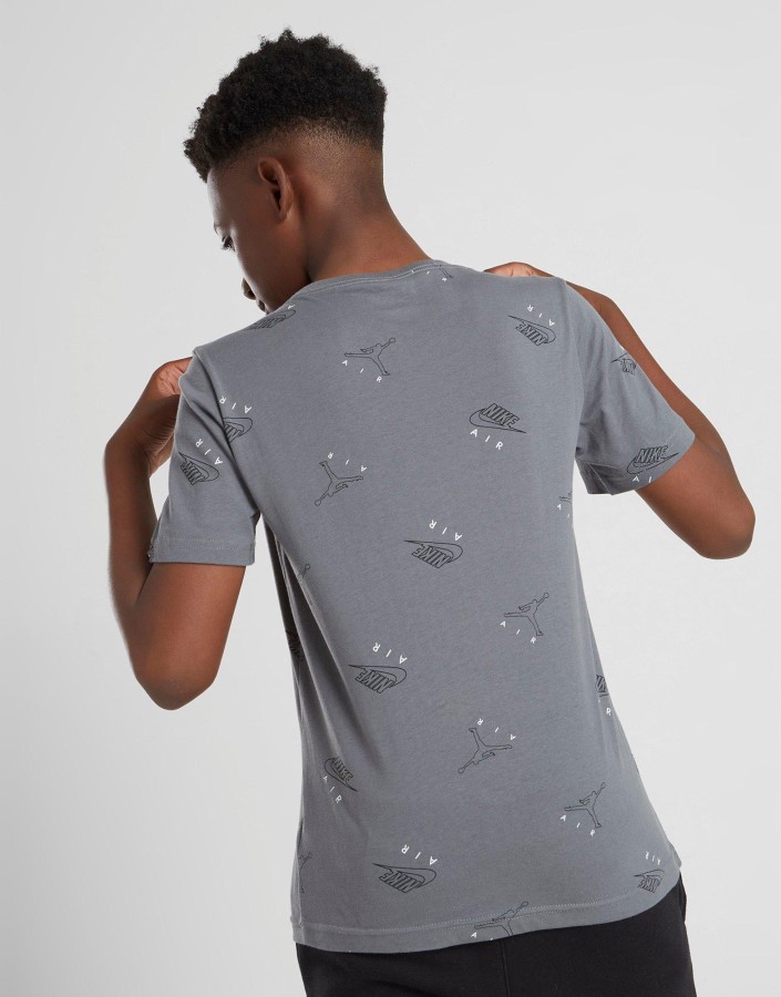 Jordan Sveobuhvatna Majica S Printom Junior Siva