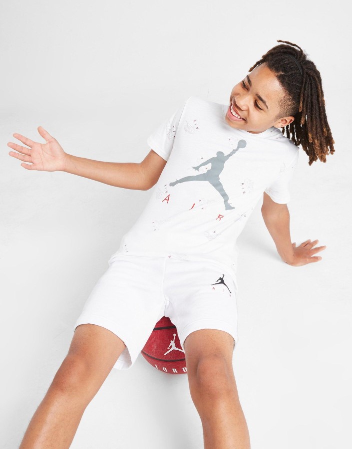 Jordan All Over Print T-shirt Junior Bijela
