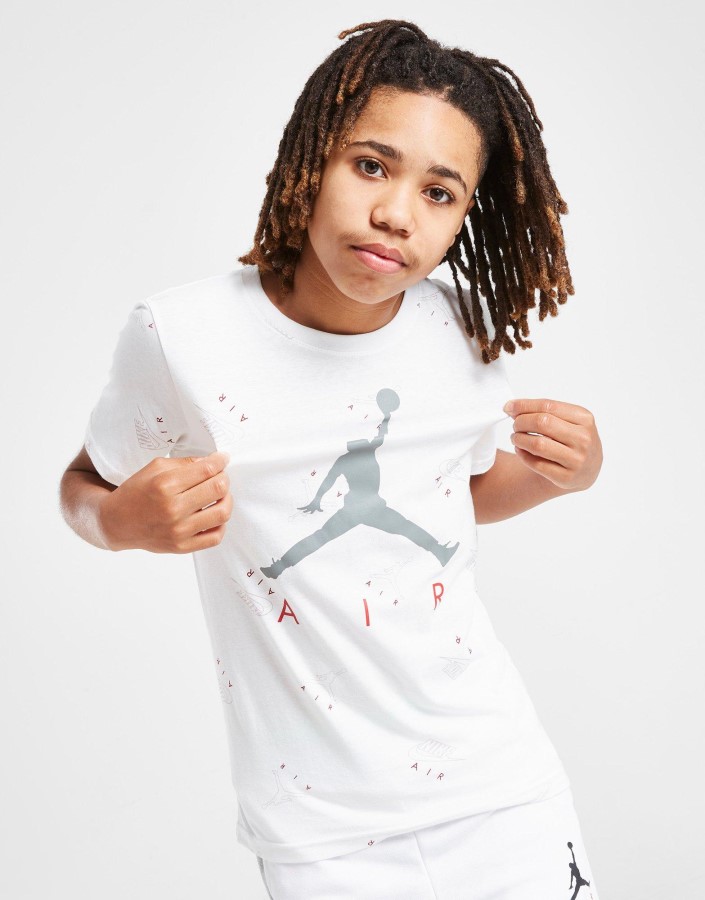Jordan All Over Print T-shirt Junior Bijela