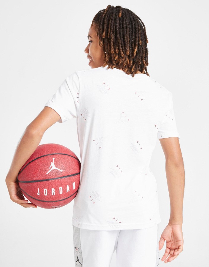 Jordan All Over Print T-shirt Junior Bijela