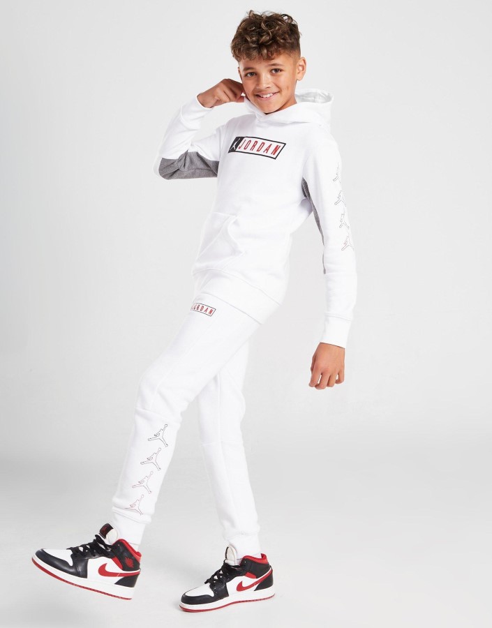 Jordan Box Repeat Joggers Junior White