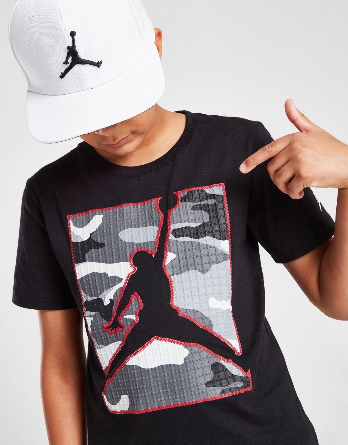 Jordan Camo Box Majica Kratkih Rukava Junior Crna