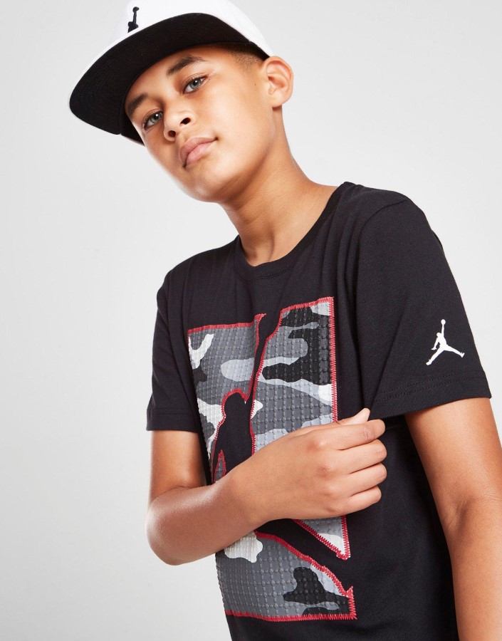 Jordan Camo Box Majica Kratkih Rukava Junior Crna