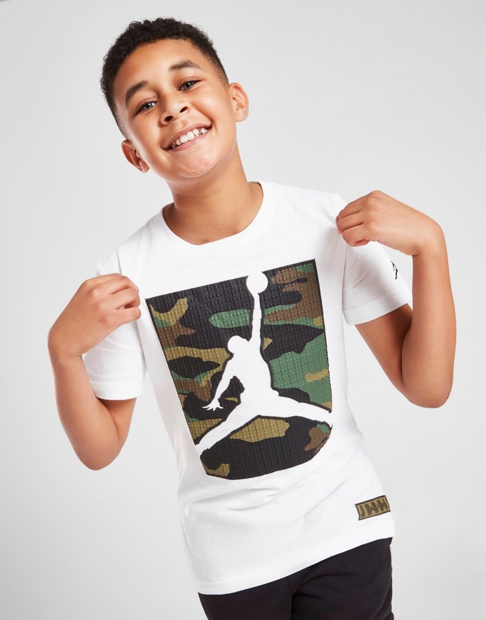 Jordan Camo Box Majica Kratkih Rukava Junior Bijela