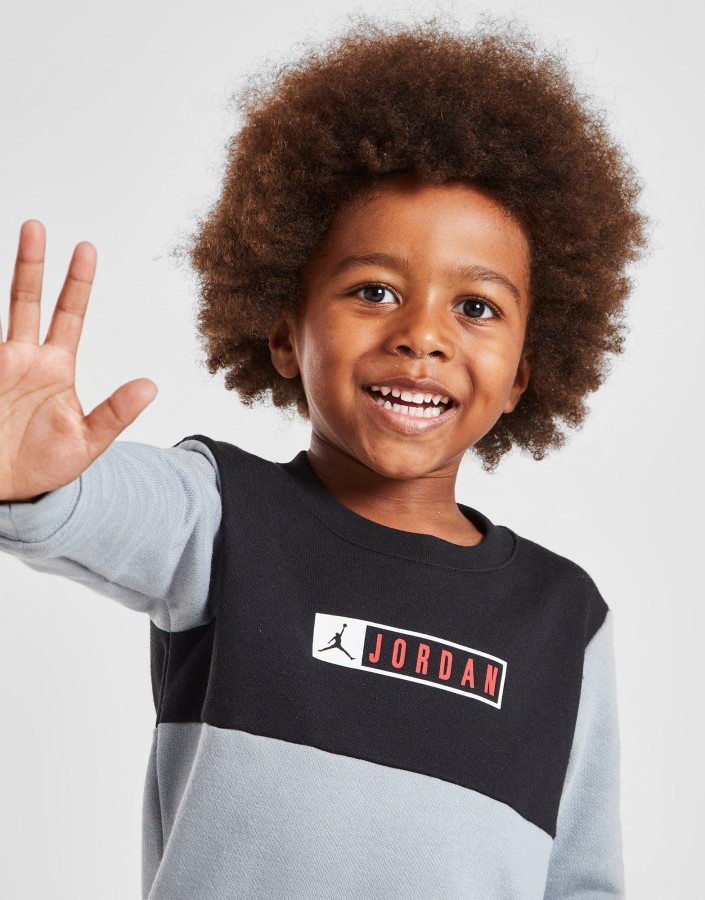 Jordan Color Block Repeat Crew Trenirka Dječja Siva