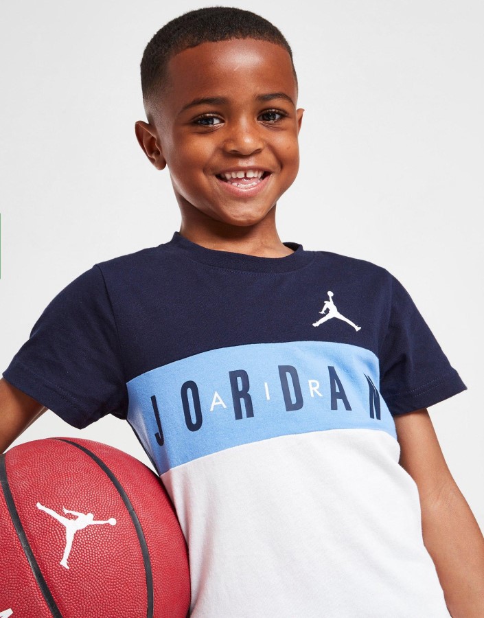Jordan Color Block Majica/kratke Hlače Dječji Plavi Set