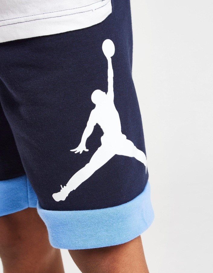 Jordan Color Block Majica/kratke Hlače Dječji Plavi Set