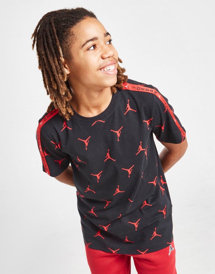 Jordan Cross Court All Over Print T-shirt Junior Black