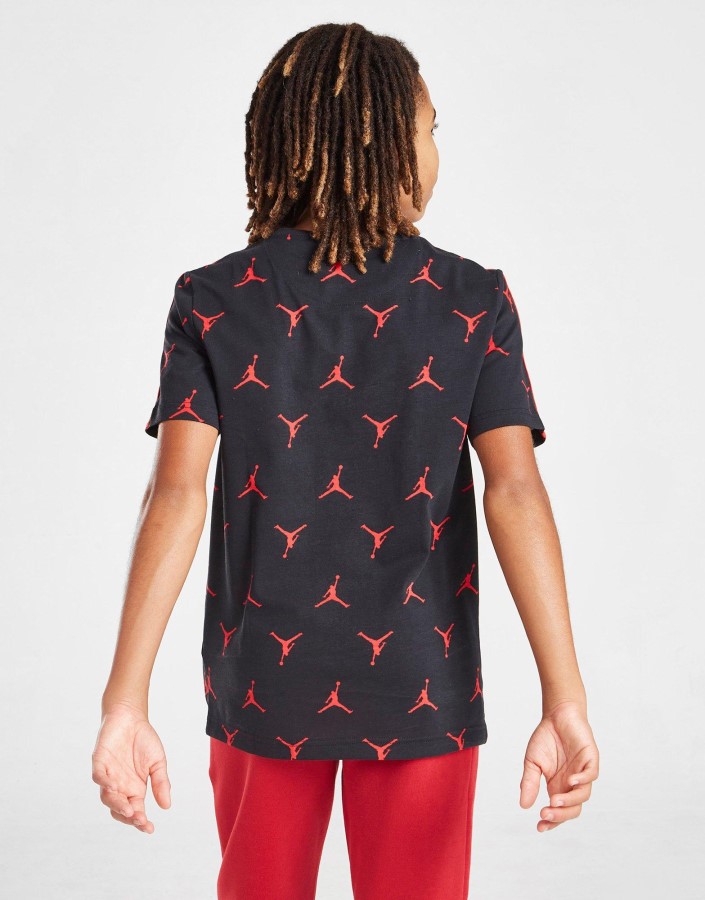 Jordan Cross Court All Over Print T-shirt Junior Black