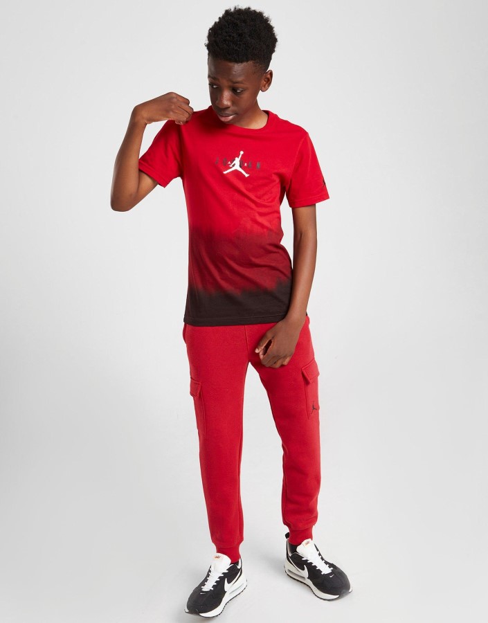 Jordan Dip Dye Majica Kratkih Rukava Junior Crvena