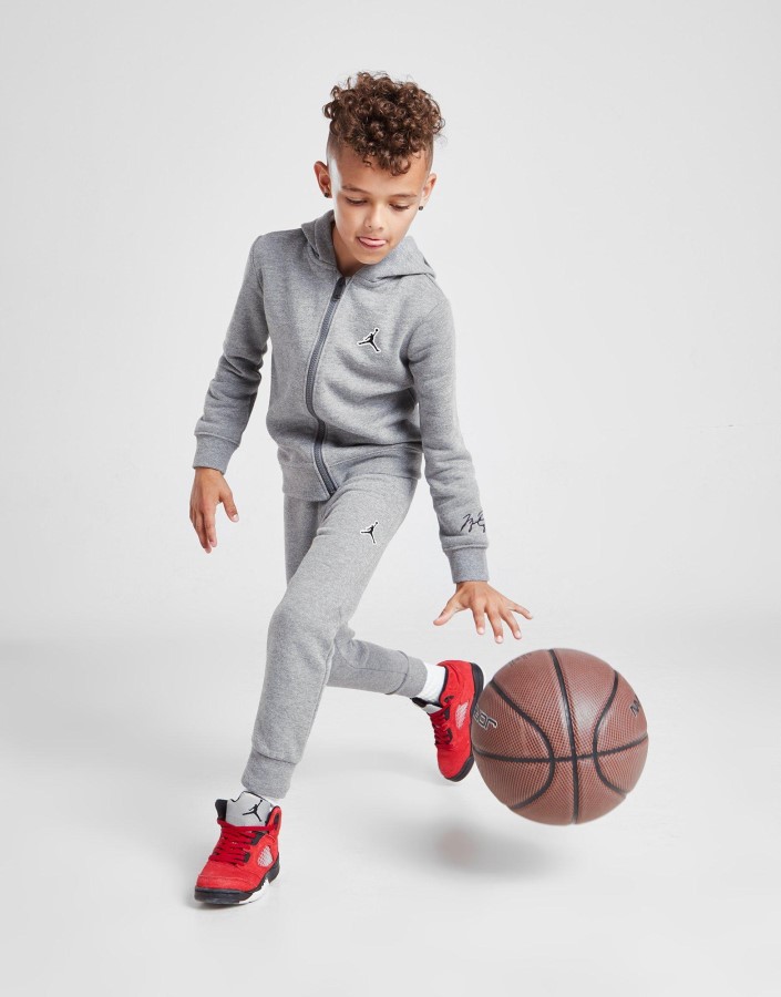 Jordan Esencijalna Flis Trenirka S Punim Patentnim Zatvaračem Dječja Siva