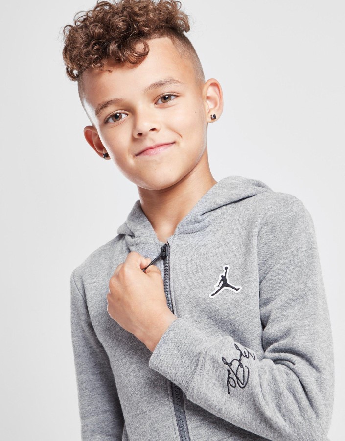 Jordan Esencijalna Flis Trenirka S Punim Patentnim Zatvaračem Dječja Siva