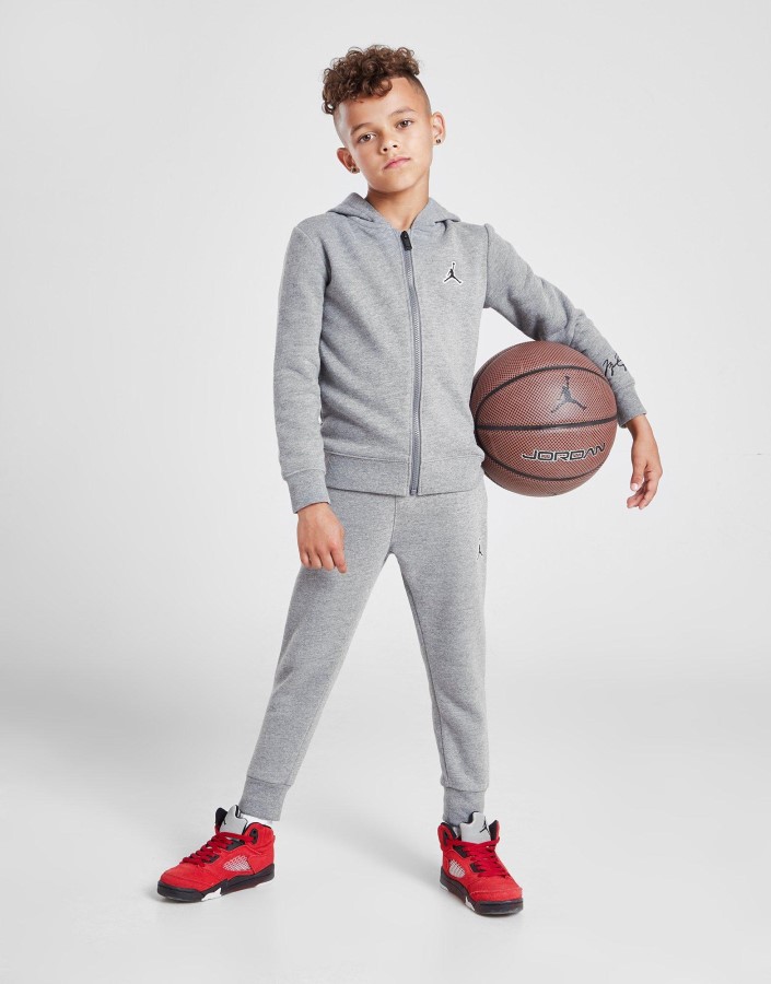 Jordan Esencijalna Flis Trenirka S Punim Patentnim Zatvaračem Dječja Siva