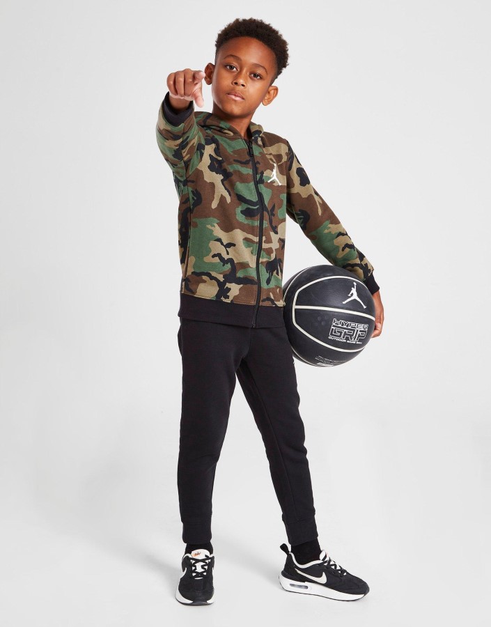 Jordan Essential Trenirka S Kapuljačom Na Patentni Zatvarač, Dječja Zelena