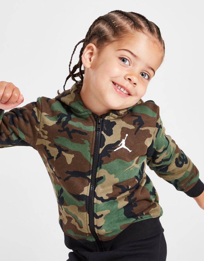 Jordan Essential Full Zip Hoodie Trenirka Infant Black