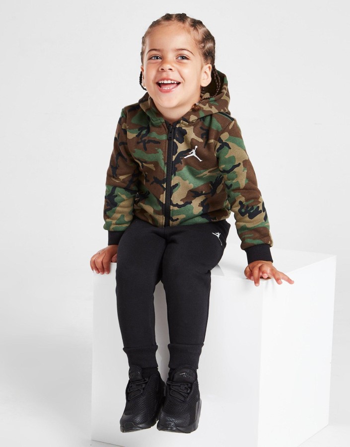 Jordan Essential Full Zip Hoodie Trenirka Infant Black