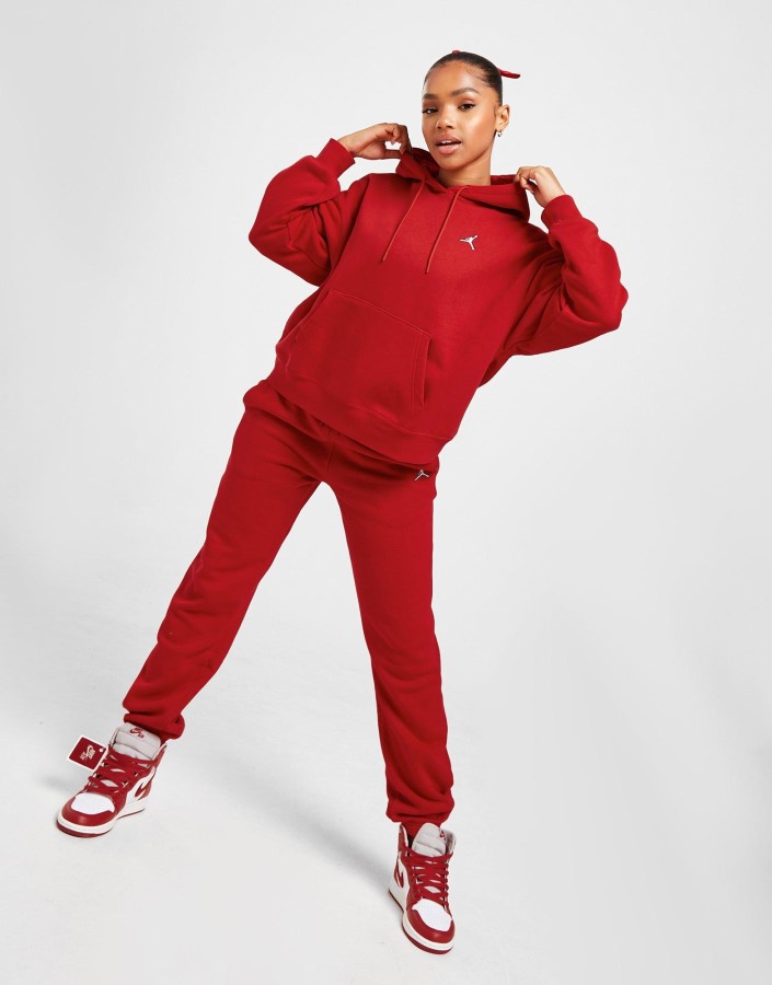 Jordan Esencijalna Majica S Kapuljačom Preko Glave Crvena