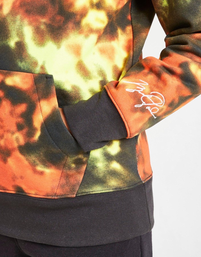 Jordan Osnove Smoke Dye Pulover Hoodie Junior Narančasta