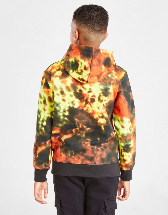 Jordan Osnove Smoke Dye Pulover Hoodie Junior Narančasta