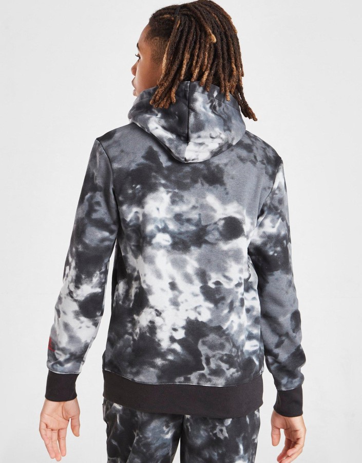 Jordan Osnove Smoke Tie Dye Majica S Kapuljačom Junior Crna