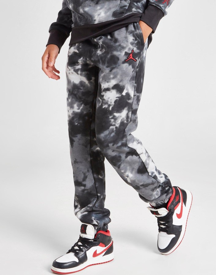Jordan Osnove Smoke Tie Dye Joggers Junior Black
