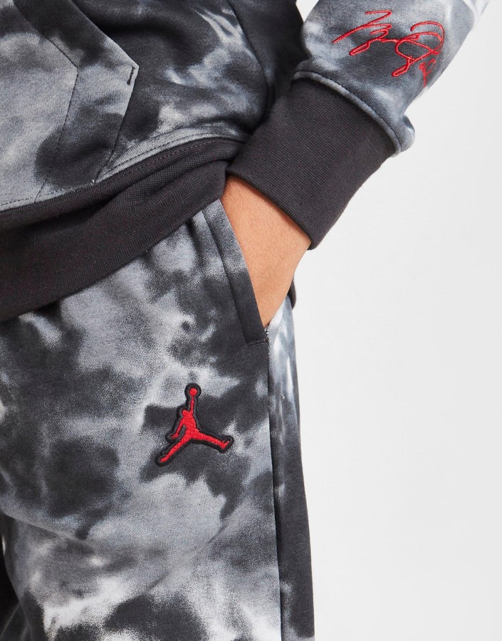 Jordan Osnove Smoke Tie Dye Joggers Junior Black