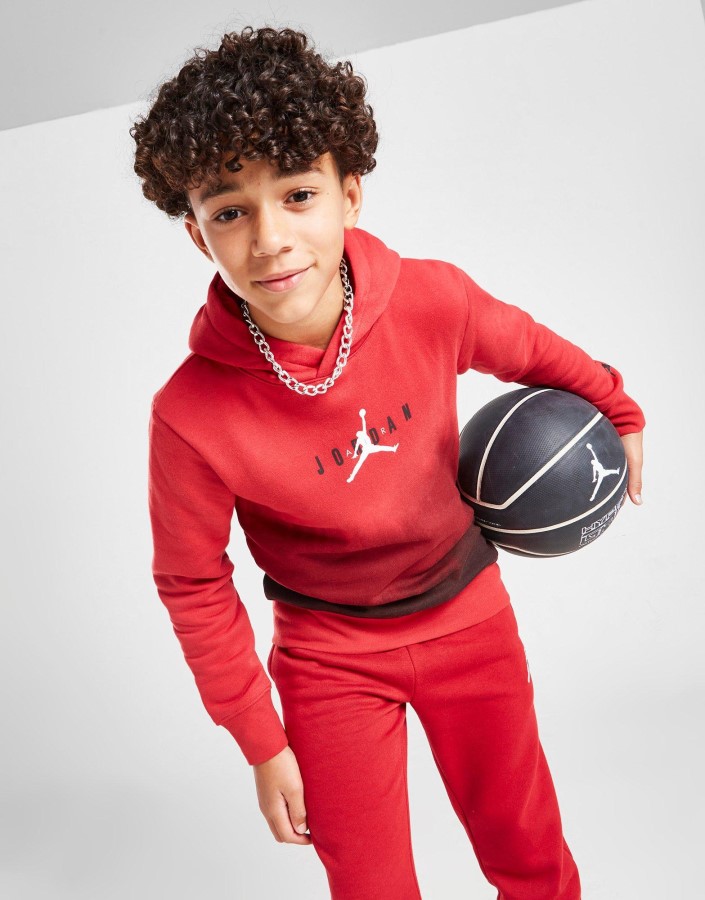 Jordan Fade Majica Preko Glave Junior Crvena