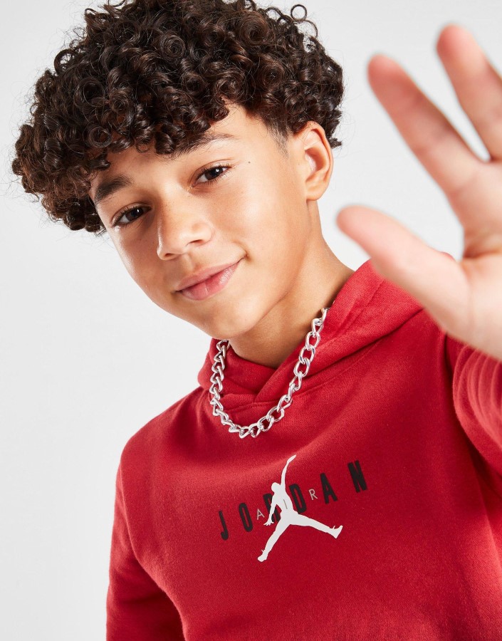Jordan Fade Majica Preko Glave Junior Crvena