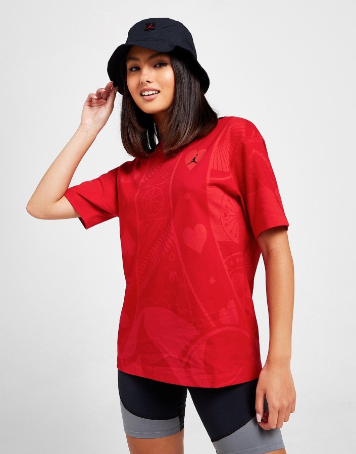 Jordan Let Kutijasta Majica Crvena