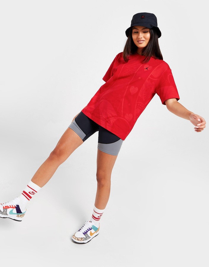 Jordan Let Kutijasta Majica Crvena