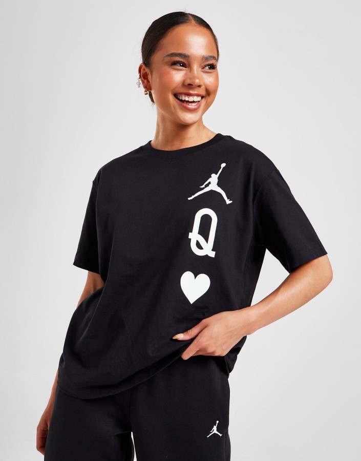 Jordan Let Kraljica Boyfriend T-shirt Crna