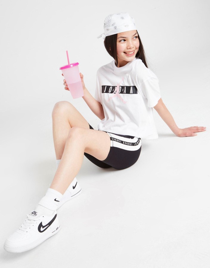 Jordan Majica Kratkih Rukava S Grafičkim Motivima Za Djevojčice Junior Bijela