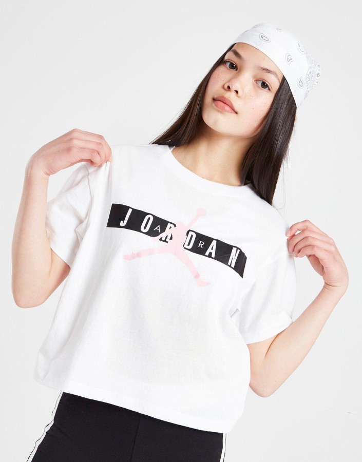 Jordan Majica Kratkih Rukava S Grafičkim Motivima Za Djevojčice Junior Bijela