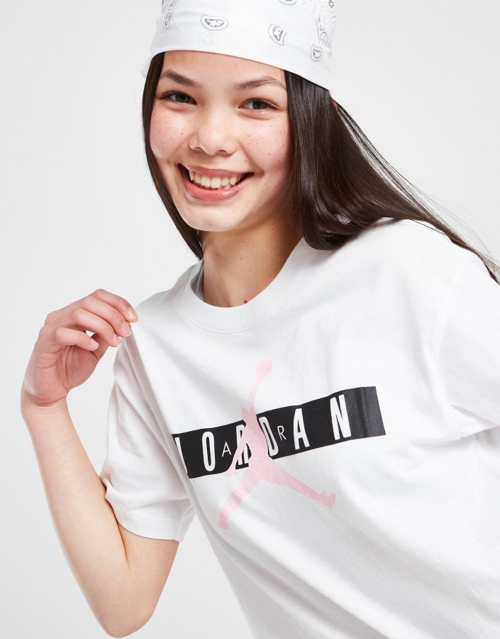 Jordan Majica Kratkih Rukava S Grafičkim Motivima Za Djevojčice Junior Bijela