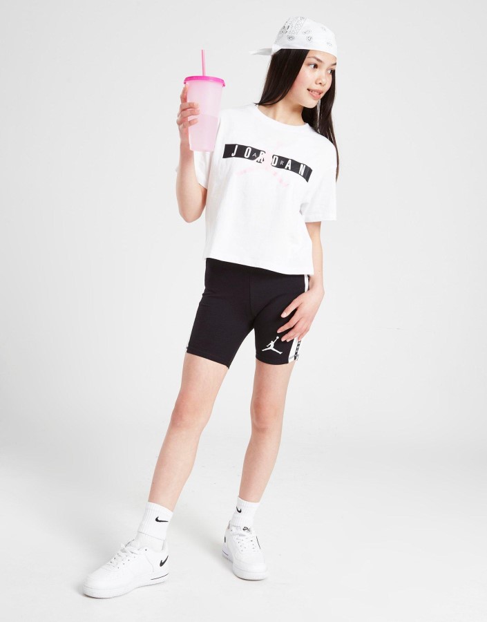 Jordan Majica Kratkih Rukava S Grafičkim Motivima Za Djevojčice Junior Bijela