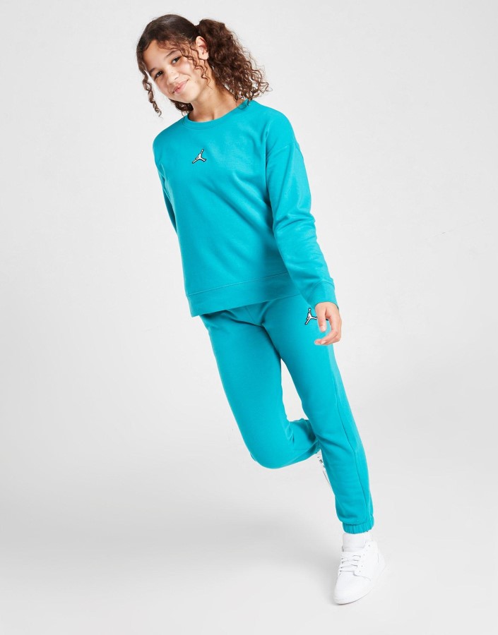 Jordan Majica Za Djevojčice Box Crew Junior Plava