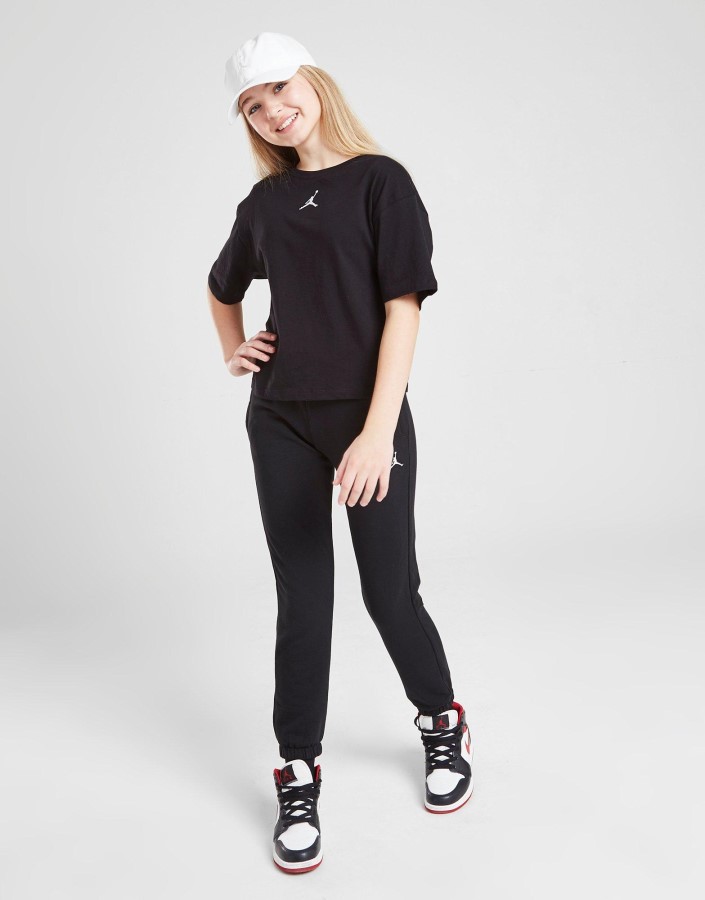 Jordan Majica Kratkih Rukava Za Djevojčice Junior Crna