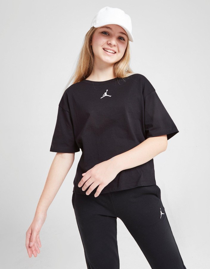 Jordan Majica Kratkih Rukava Za Djevojčice Junior Crna