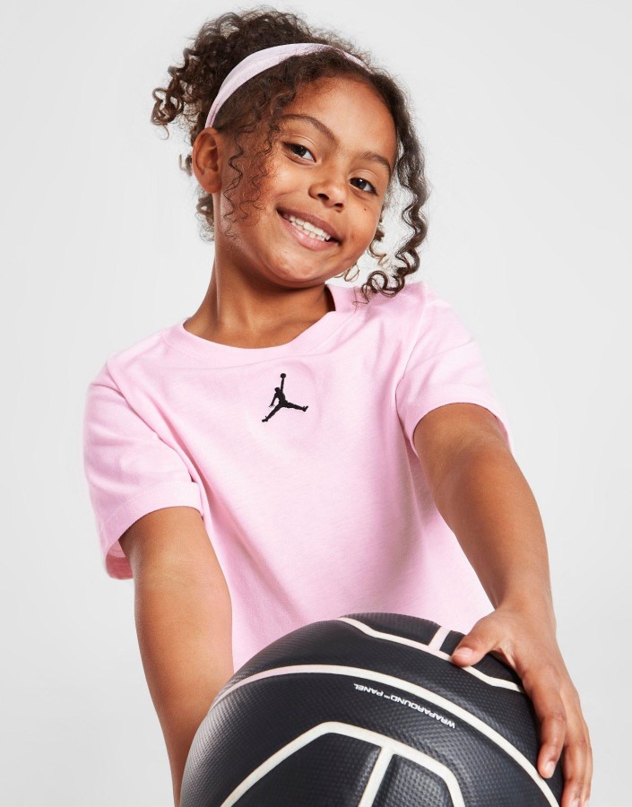 Jordan Dječji Komplet Majica/kratkih Hlača Za Djevojčice Ružičasta