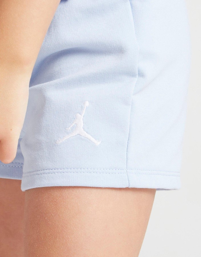 Jordan Majica Kratkih Rukava I Kratke Hlače Za Djevojčice, Dječji Plavi Set