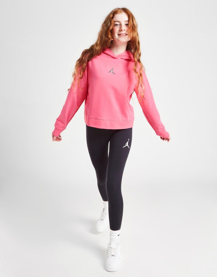 Jordan Girls' Essentials Shine Pulover Hoodie Junior Pink