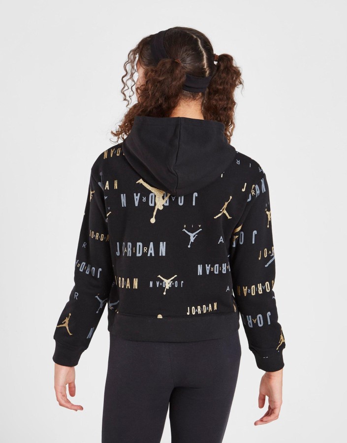 Majica S Kapuljačom Jordan Za Djevojčice, Crna, Crna