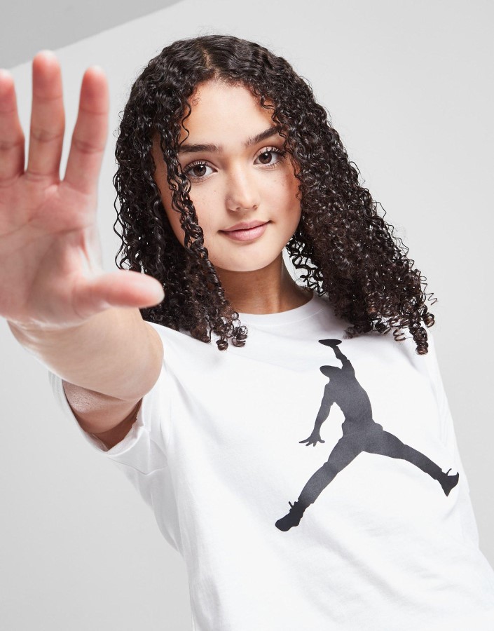 Jordan Majica Kratkih Rukava Za Djevojčice S Grafičkim Motivima Junior Bijela