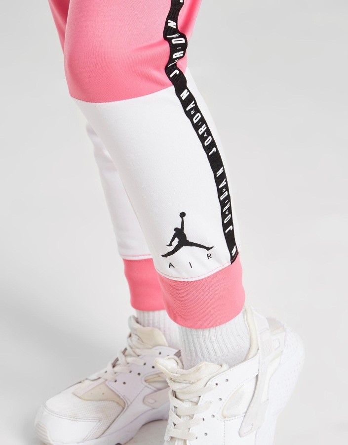 Jordan Dječja Trenirka Za Djevojčice S Poli Punim Patentnim Zatvaračem Ružičasta