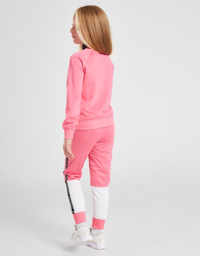 Jordan Dječja Trenirka Za Djevojčice S Poli Punim Patentnim Zatvaračem Ružičasta