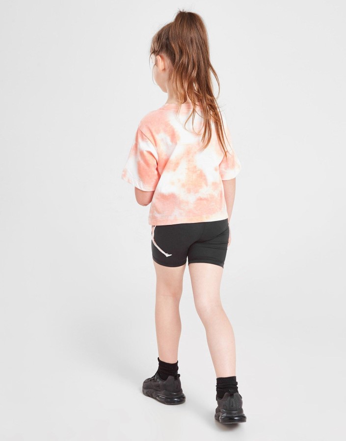 Majica/kratke Hlače Jordan Za Djevojčice Dječji Narančasti Set