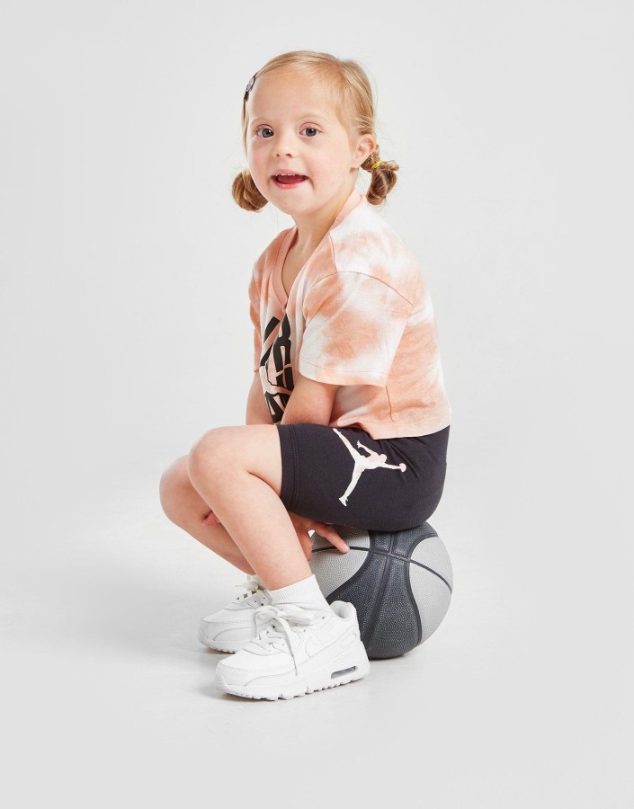 Jordan Tie Dye Set Majica/kratkih Hlača Za Djevojčice Infant Narančasta