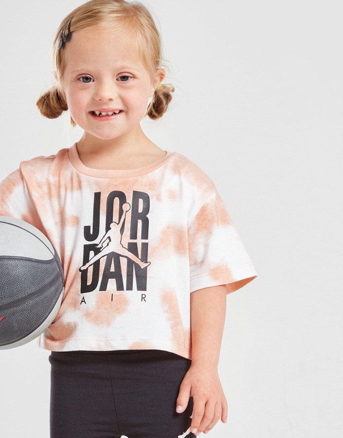 Jordan Tie Dye Set Majica/kratkih Hlača Za Djevojčice Infant Narančasta