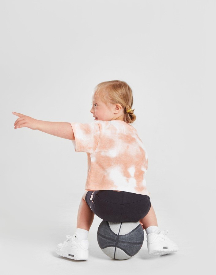 Jordan Tie Dye Set Majica/kratkih Hlača Za Djevojčice Infant Narančasta