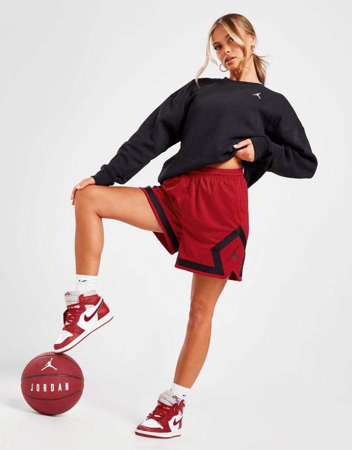 Jordan Heritage Dijamantne Kratke Hlače Crvene